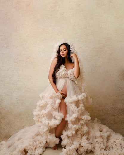 Cream Dreamy Gown - maternity photoshoot dress