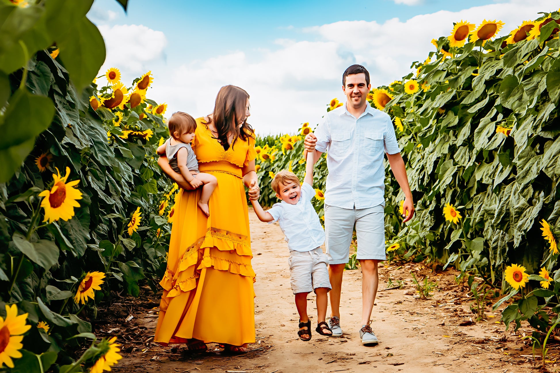 Mustard Ruffle Maxi Dress - XL - 
