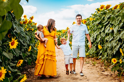 Mustard Ruffle Maxi Dress - XL - 