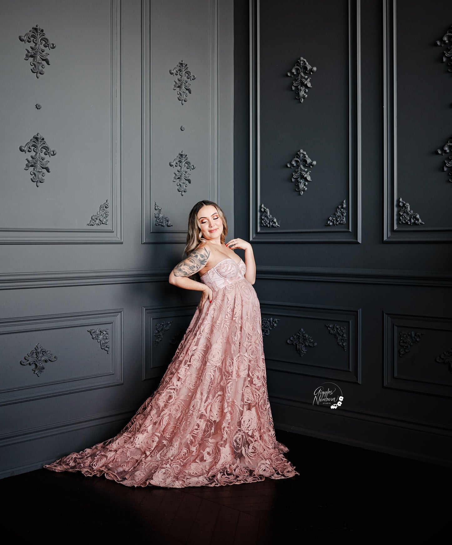 Dusty Pink Rose Gown