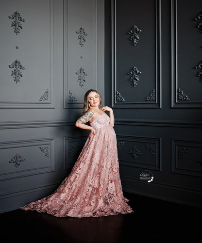 Dusty Pink Rose Gown