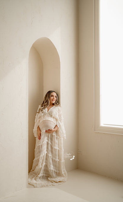 Beige Diana Gown