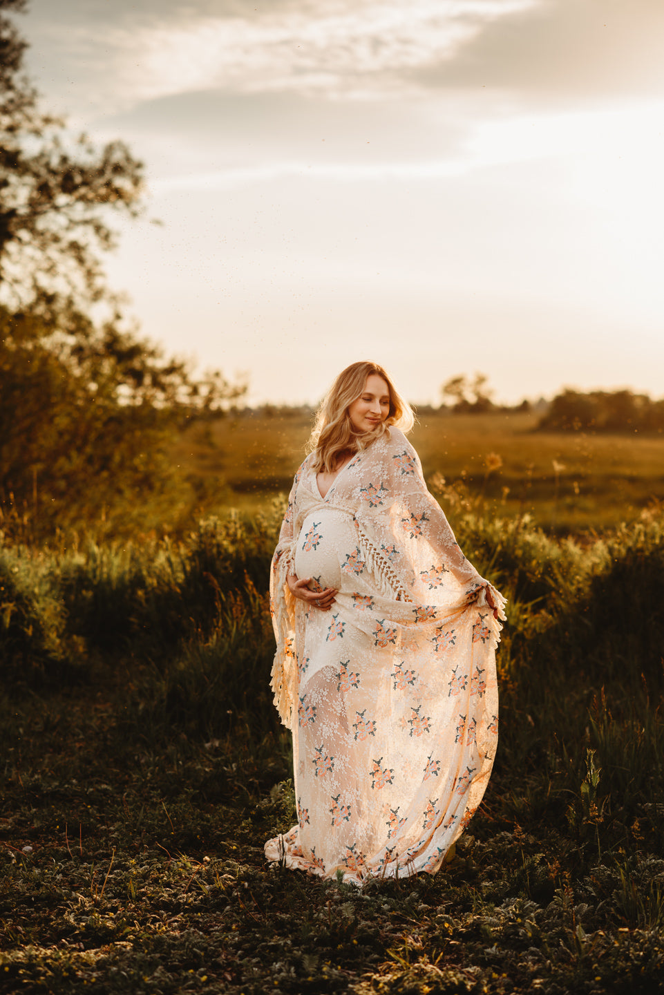 Floral Boho Lace Gown - 