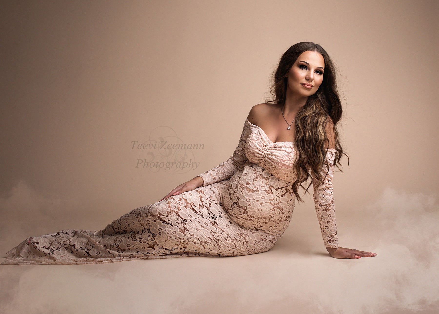 Dusty Pink Alaska Dress - maternity photoshoot dress