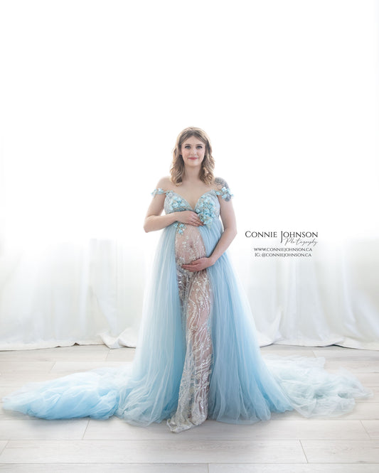 Blue Run Away With Me Gown