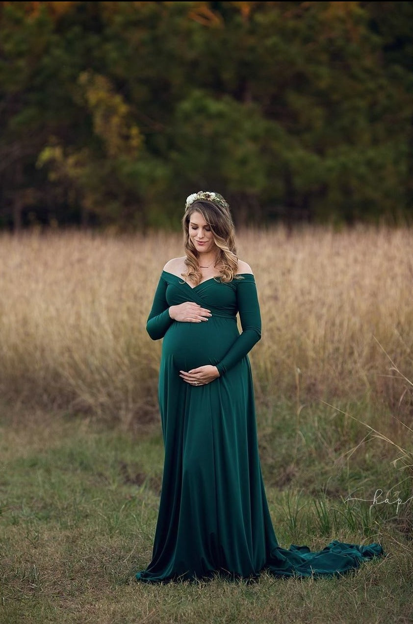 Forrest Green Flowy Darah Dress - 
