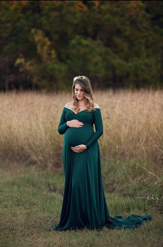 Forrest Green Flowy Darah Dress - 