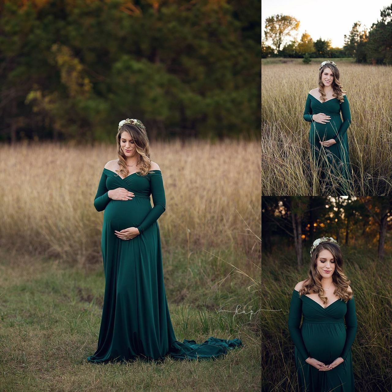 Forrest Green Flowy Darah Dress - 