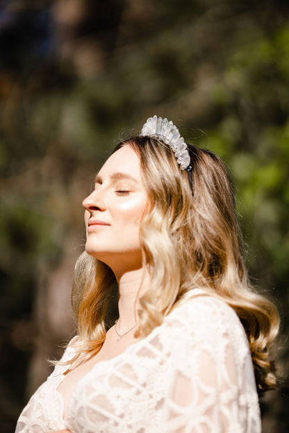 Crystal Crown Headpiece - maternity photoshoot dress