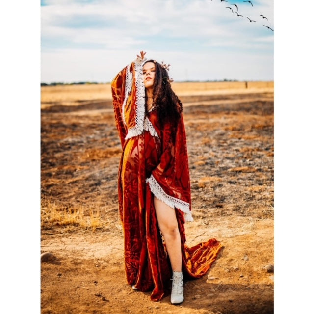 Rusty Red Joan Boho Dress - maternity photoshoot dress