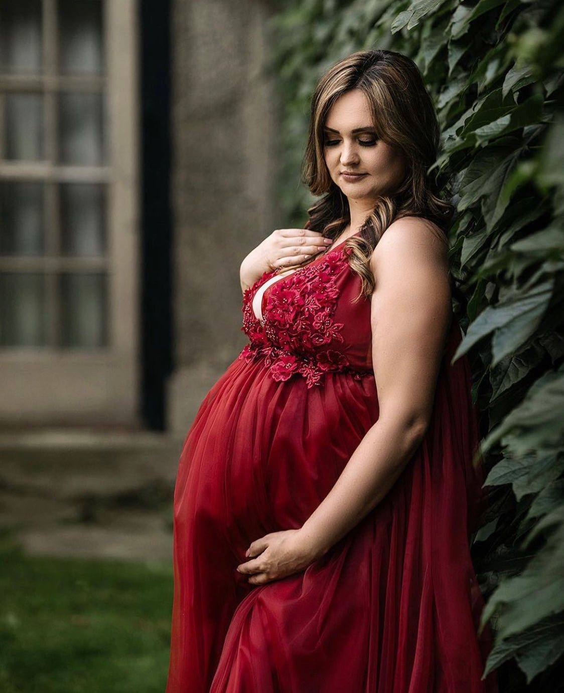 Burgundy Red Beth Gown