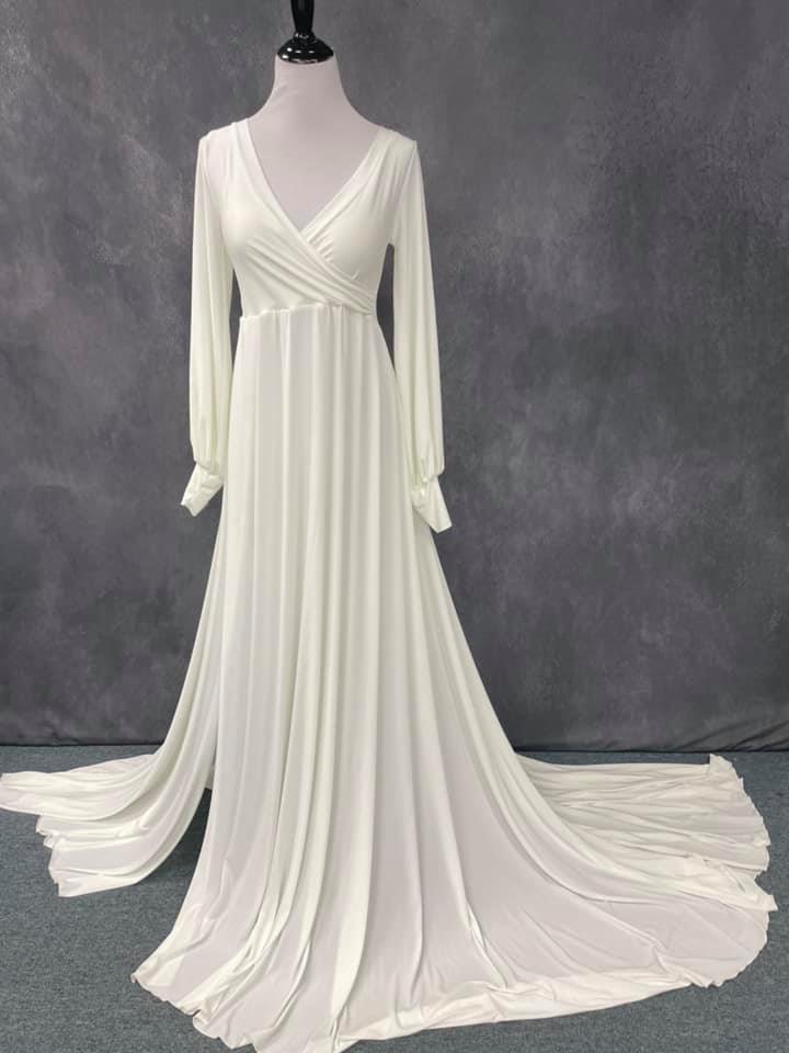 Ivory Clara Gown - maternity photoshoot dress