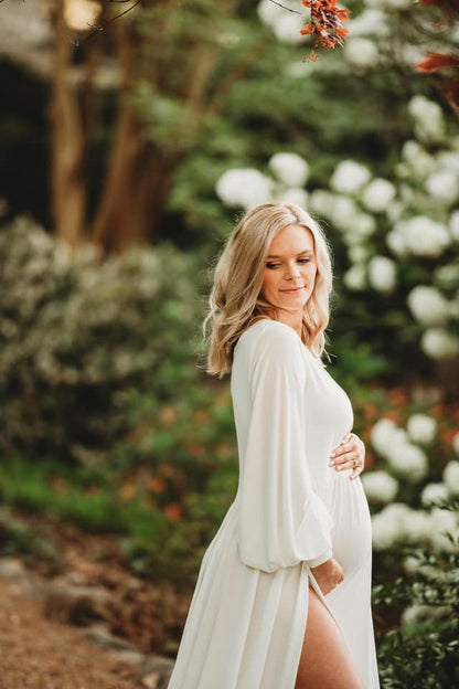 Ivory Clara Gown - maternity photoshoot dress