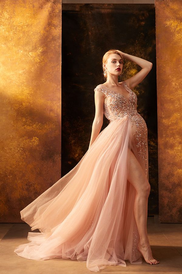 Pink Kissing Sunlight Gown - maternity photoshoot dress