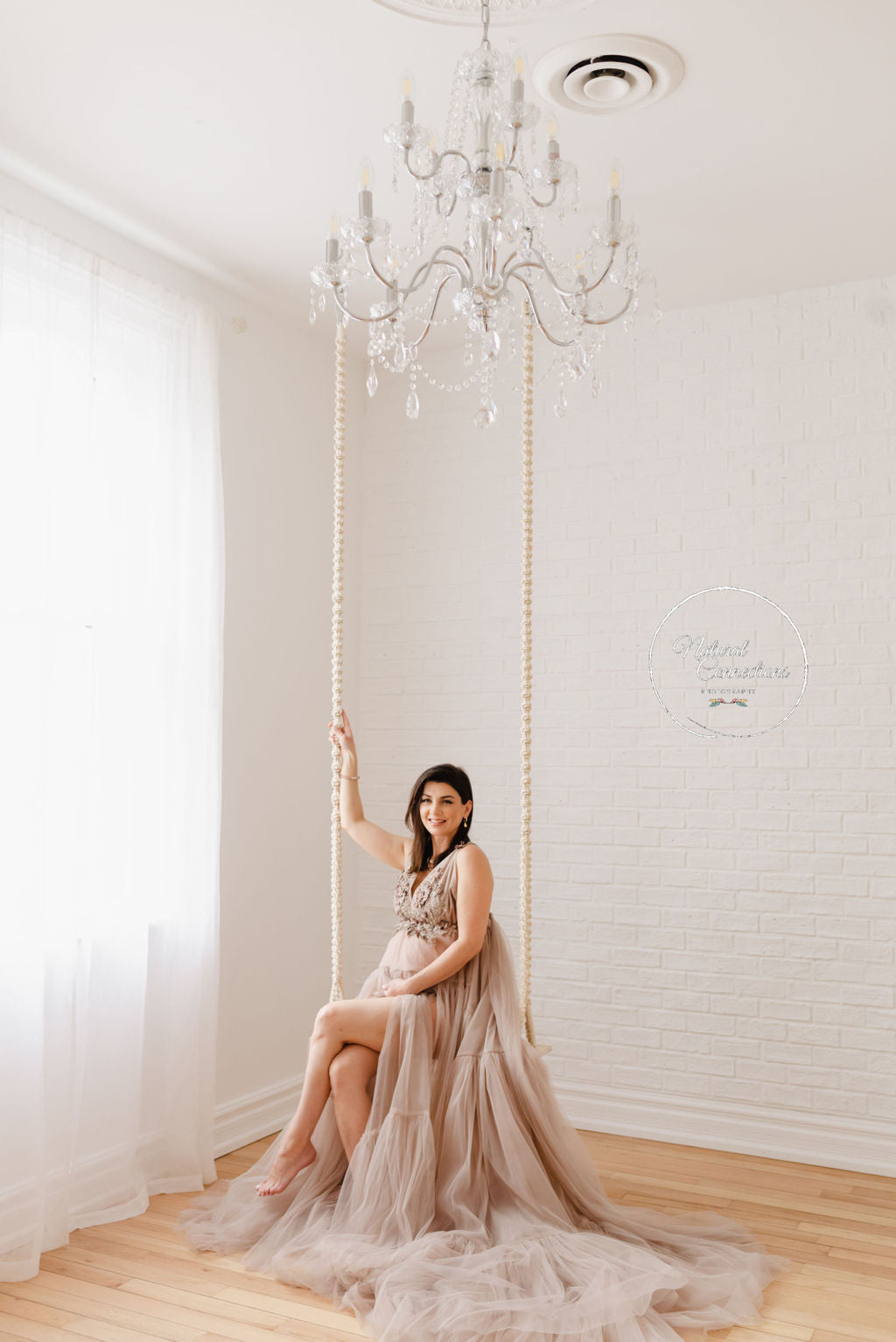 Cappuccino Wisteria Gown - maternity photoshoot dress