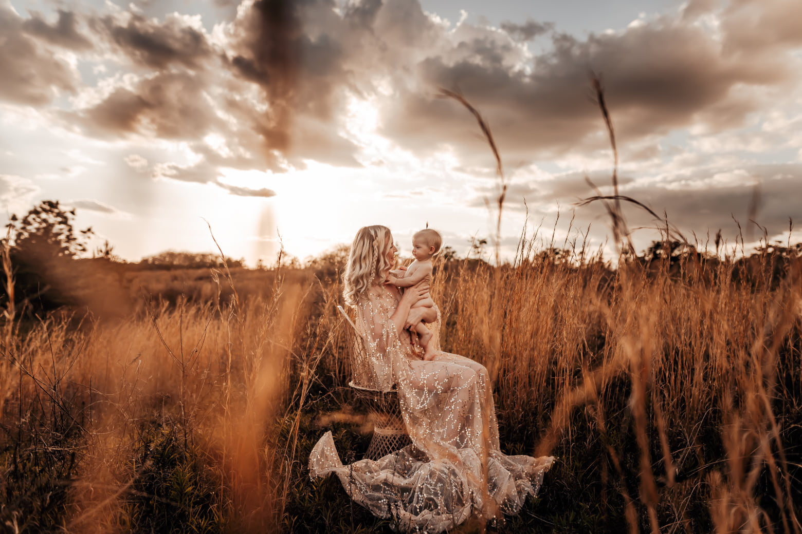 Boho Gold Sequin Maternity Dress - maternity photoshoot dress