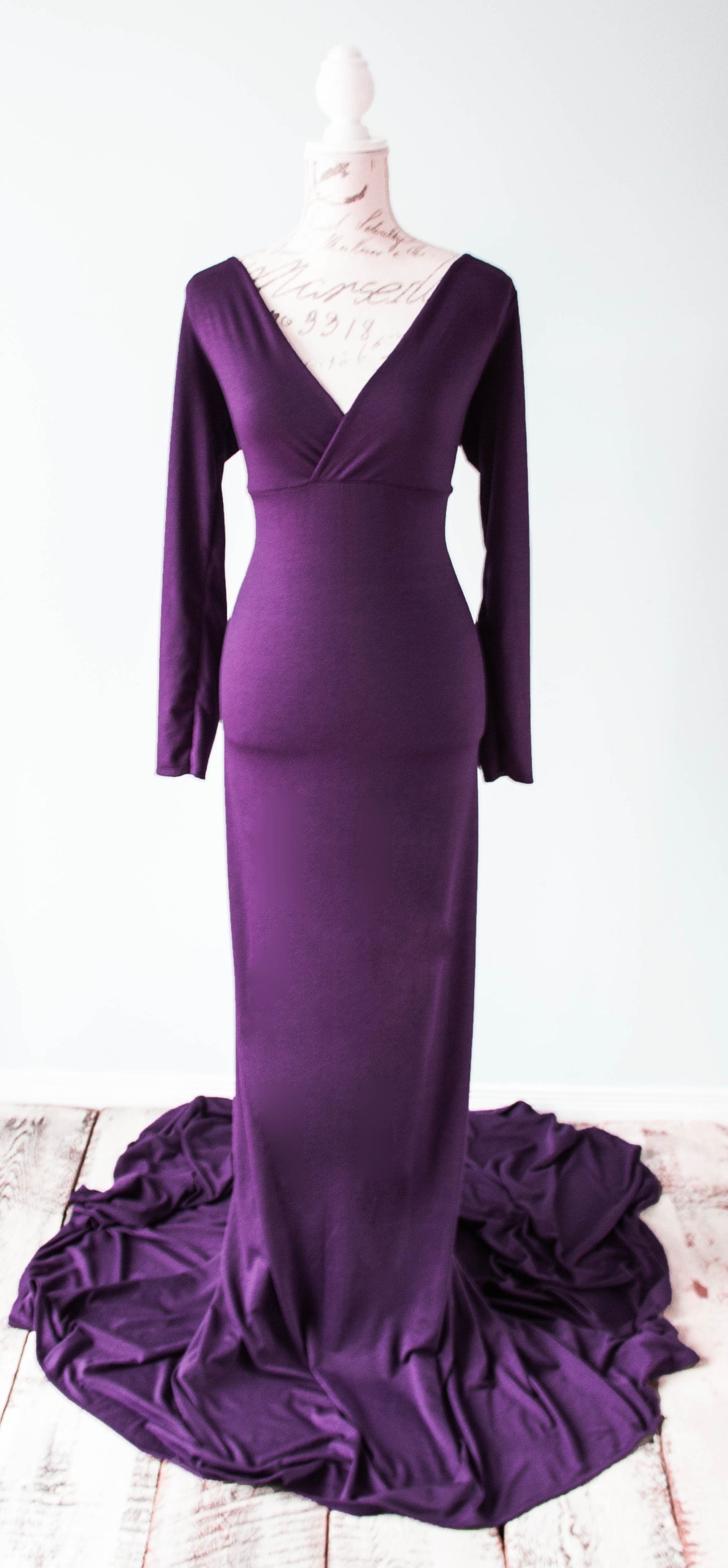 Plum Purple Fitted Gown - 