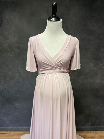 Thistle Pink Everly Gown - maternity photoshoot dress