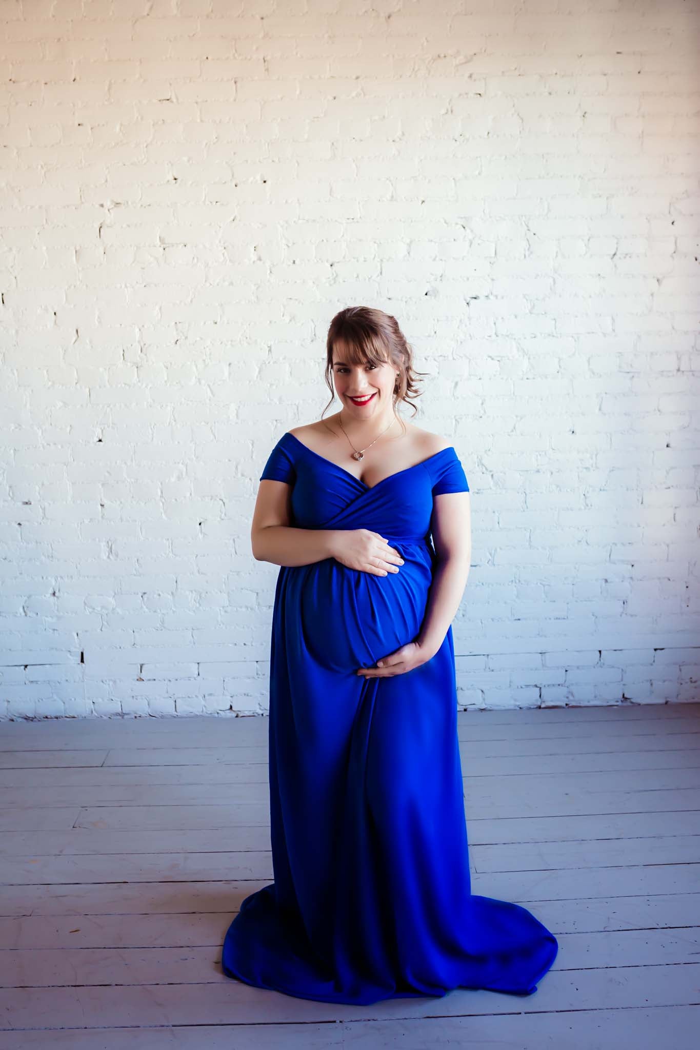 Royal Blue Two Piece Bodysuit and Flowy Skirt - 