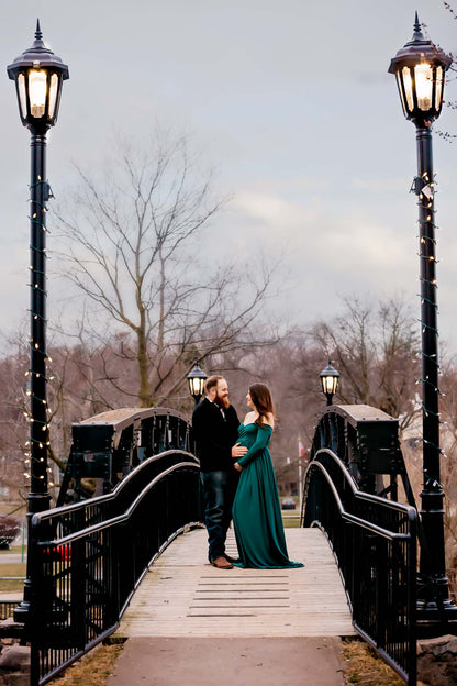 Forest Green Flowy Gown - 