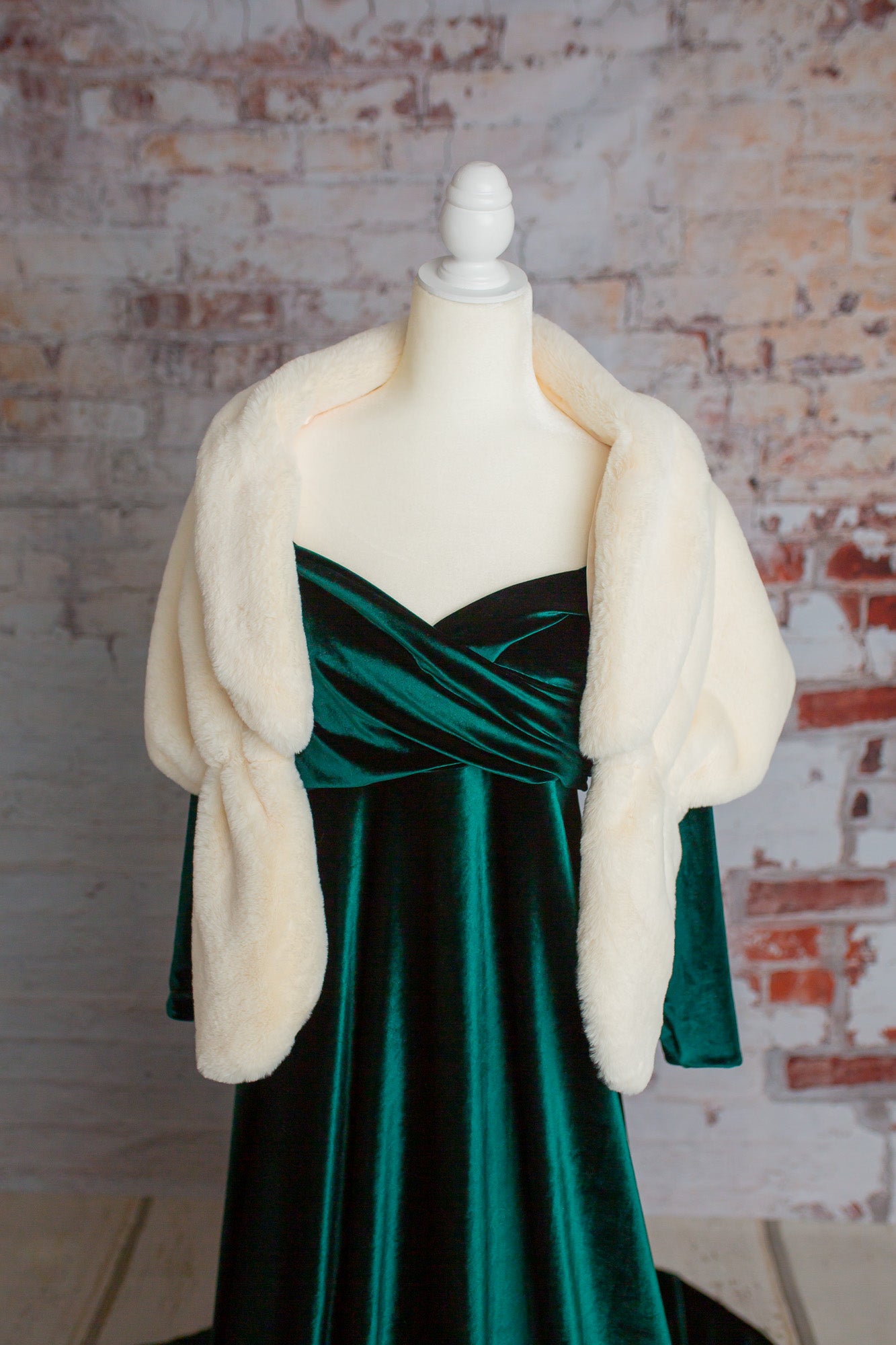 Green Velvet Maternity Gown - maternity photoshoot dress