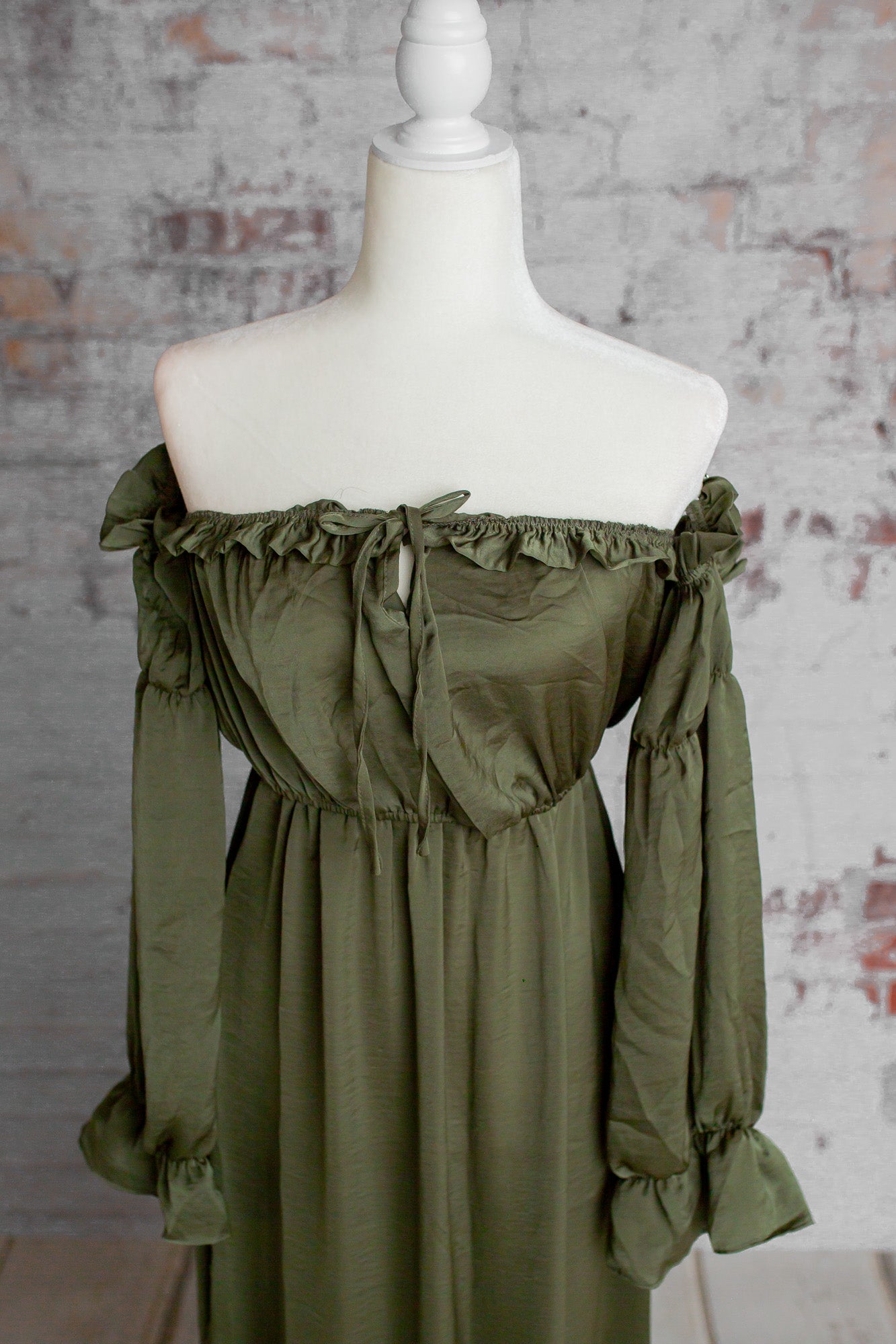 Hunter Green Convertible Gown - maternity photoshoot dress