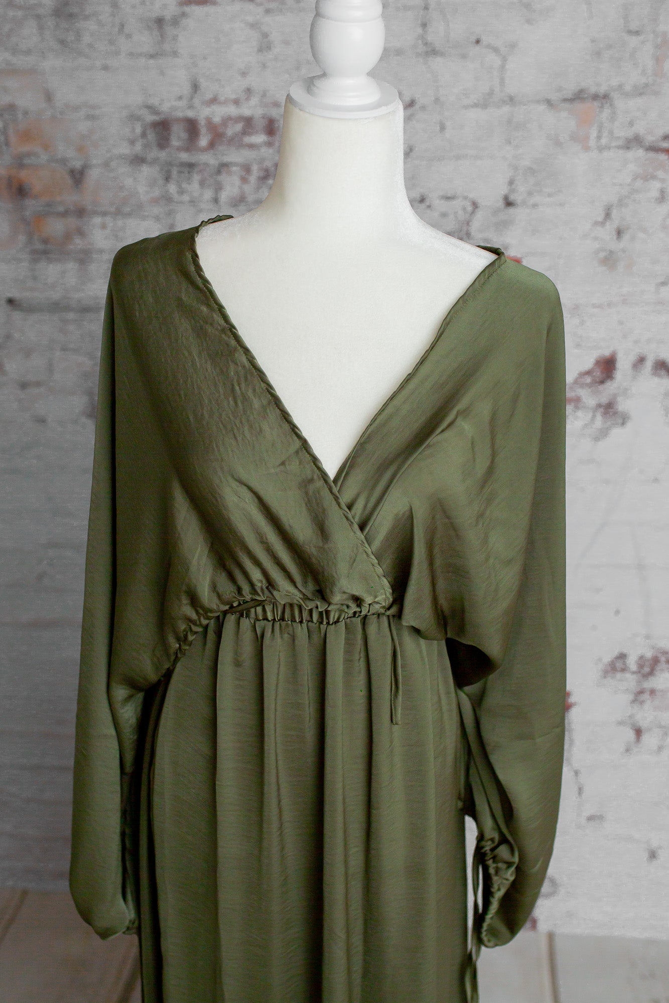 Hunter Green Convertible Gown - maternity photoshoot dress