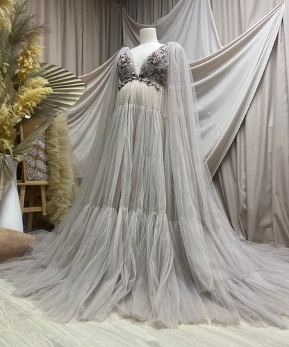 Cappuccino Wisteria Gown - maternity photoshoot dress