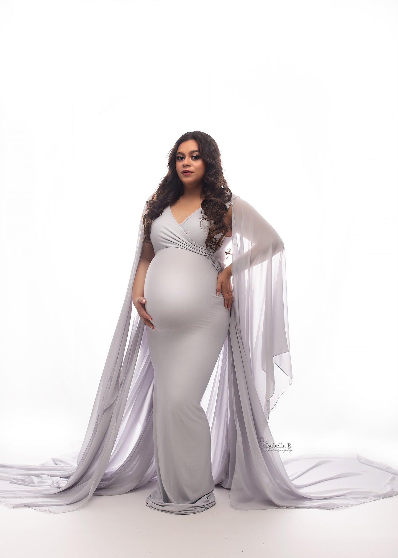 Cool Grey Atrofusca Maternity Gown
