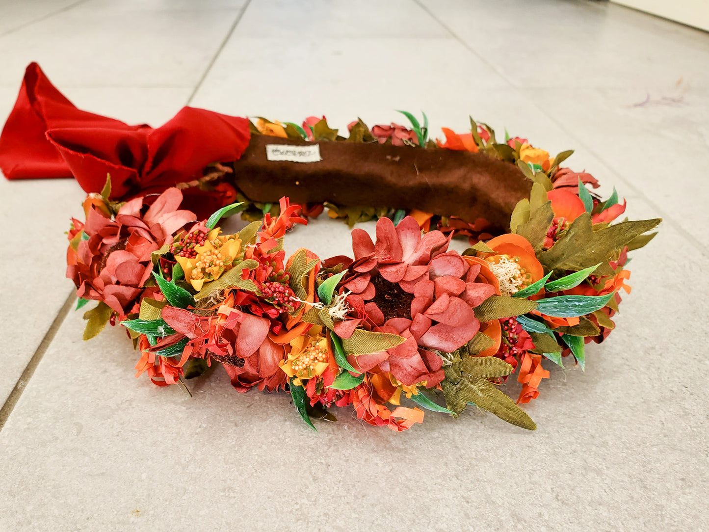 Fall Floral Crown - maternity photoshoot dress