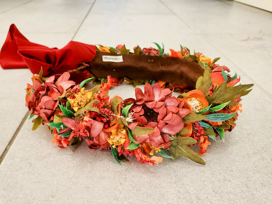 Fall Floral Crown - maternity photoshoot dress