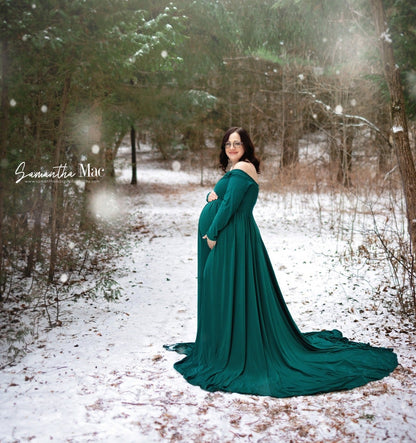 Forrest Green Flowy Darah Dress - 