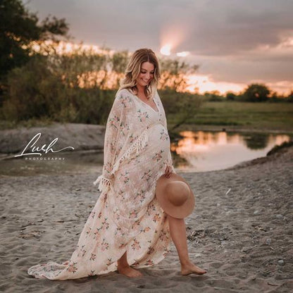 Floral Boho Lace Gown - 