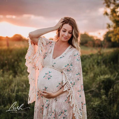 Floral Boho Lace Gown - 