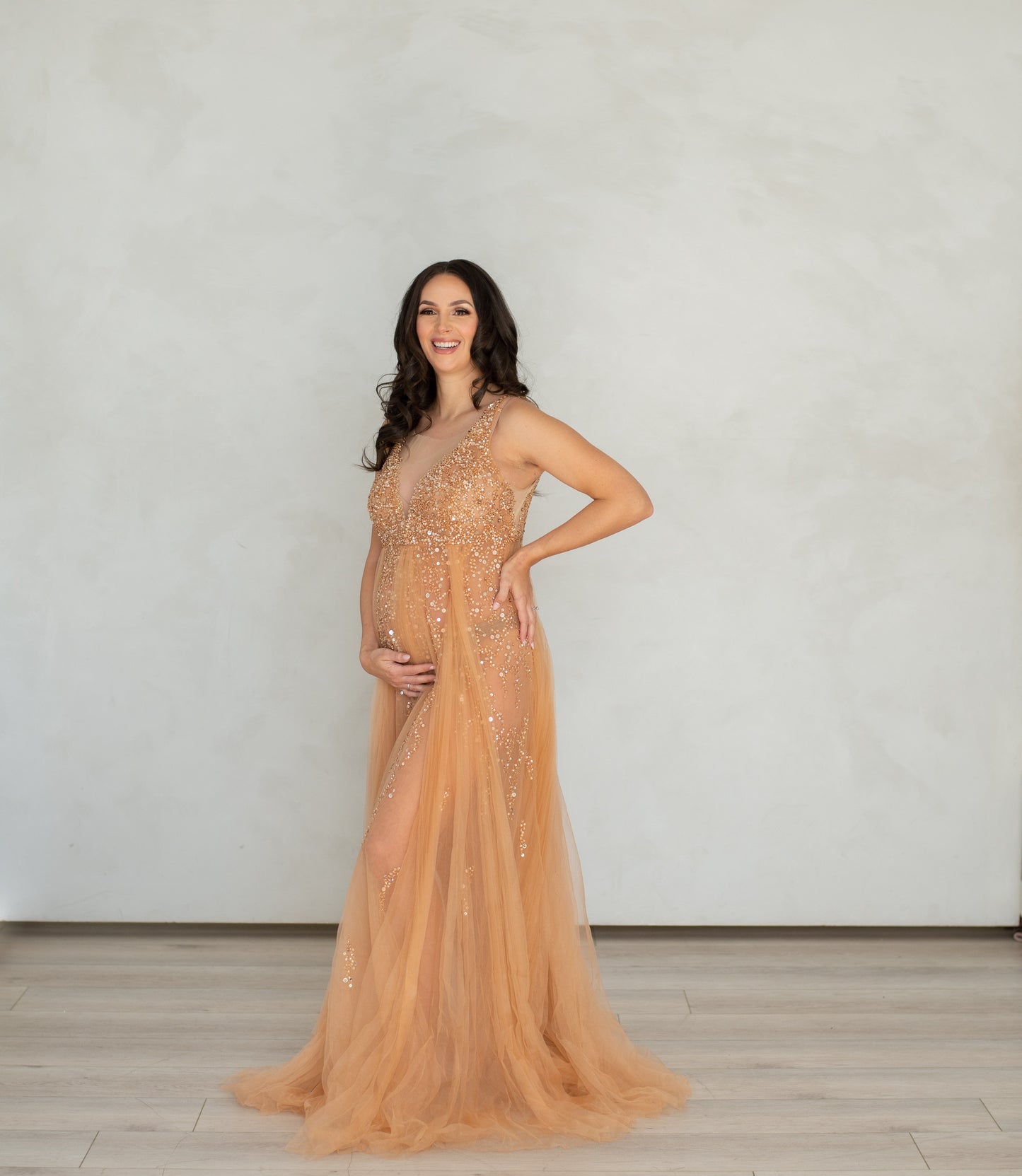 Apricot Goddess Gown